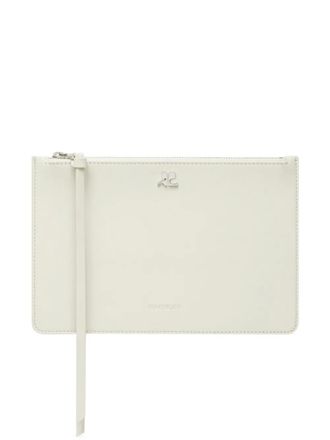 Courrèges AC leather pouch - unisex - CALFSKIN - One Size - Neutrals