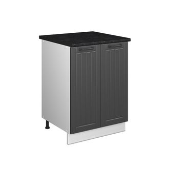 Vicco Mueble Bajo Para Fregadero Fame-line, Gris Oscuro/blanco, 60 Cm, Vicco