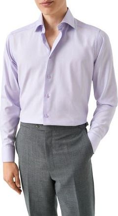 Eton Contemporary Fit Light Purple Textured Cotton Dress Shirt at Nordstrom Rack, Size 17