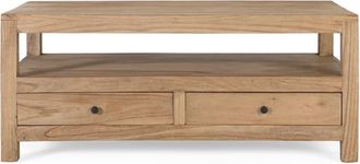 Giner&Colomer Mesa de centro mindi de madera de 110 cm