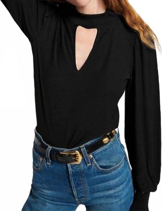 Nation Ltd Shelby Cut Out Tee In Jet Black