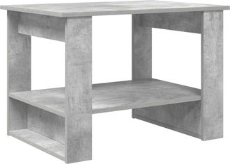 vidaXL Mesa De Caf&eacute; Gris Concreto 72 X 50 X 50 Cm Madera De Ingenier&iacute;a Vidaxl