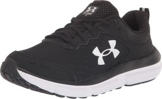 Under Armour Womens Charged Assert 10 Sneakers, Color Black/Black/White (001), Size: 8.5 UK