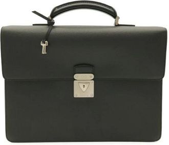 Louis Vuitton Pre-owned Taiga Aktetas - Dames - Vintage Handtas - Zwart - ONE Size - Leer - Vintage
