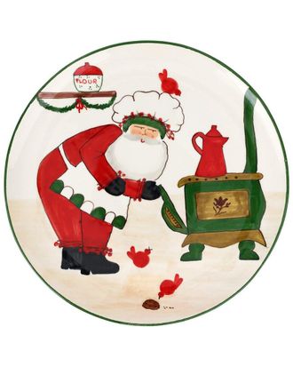 Vietri Vietri Old St. Nick Large Round Platter With Oven With $30 Credit