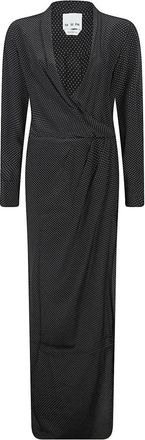 SA SU PHI Criss Cross Lange Jurk - Dames - Jurken - Zwart - Maat: XL