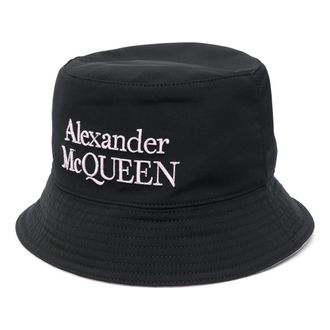 Alexander McQueen Logo Embroidery Bucket Hat Black 735460-4419Q-1071