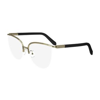 Ferragamo Eyeglasses Cat Eye Semi Rim, Black Frame And Clear Demo Lenses Lens Sf2227001