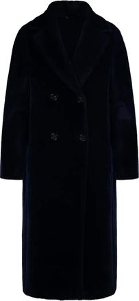 Max Mara alpaca wool-blend double-breasted coat - Blue