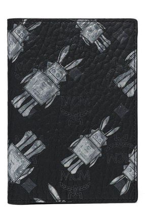 MCM Ottomar Passport Holder in Rabot Visetos in Black at Nordstrom