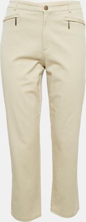 Burberry Beige Gabardine Cotton Trousers L
