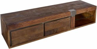 Massivmoebel24 mobile tv in legno di Mango 180x48x39 marrone laccato amsterdam 01