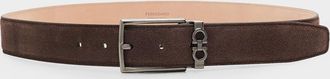 Ferragamo Men & apos;s Adjustable Suede Belt