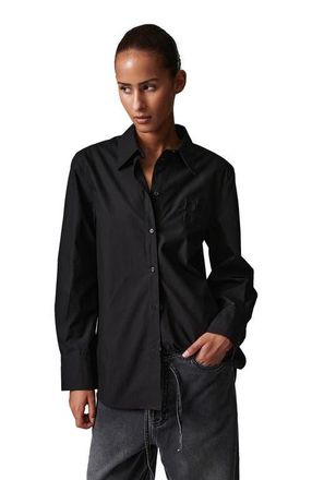 Day Birger Et Mikkelsen Jojo Crisp Button-Up Shirt in Black at Nordstrom, Size 14