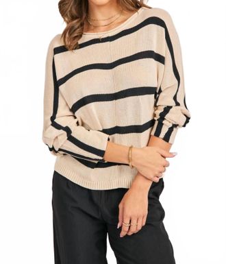 Sadie & Sage Brooks Stripe Sweater In Cream