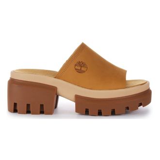 Timberland Heeled Mules, female, Brown, 6 1/2 UK, Casual Everleigh Sandal