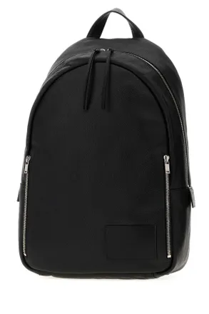 Jil Sander Mens Black Leather Backpack 001 Zaini
