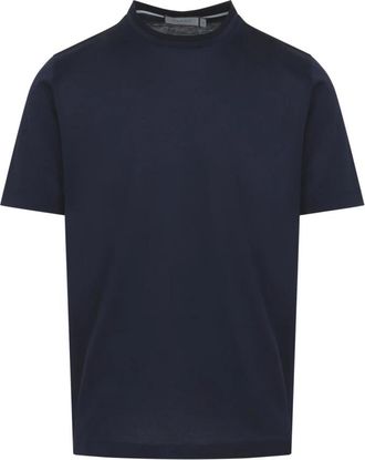 Canali Katoenen T-shirt - Heren - T-shirts - Blauw - M - Katoen - Tops