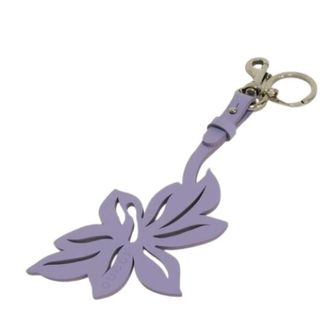 Gucci Pre-owned Flower Charm Calf Leather Key Holder - Dames - Pre-owned - Paars - Maat: ONE Size Leer