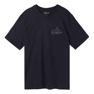 Nike Jordan Air Jordan Back Print Basketball Short Sleeve Male Black CI0079-010