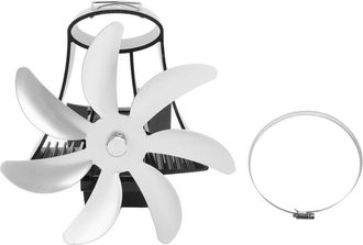 OEM Ventilador Para Estufa De Le&ntilde;a, Ventilador De 7 Aspas Accionado Por Calor, Funcionamiento Silencioso, Eficiente Para Sala De Estar (plateado)