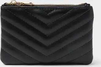 Simons Womens Quilted herringbone coin purse