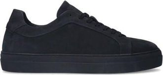 Manfield nubuck sneakers zwart