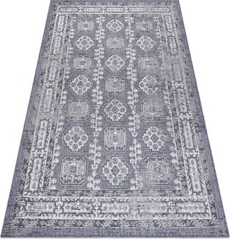 RugsX Tappeto Sizal Sion Telaio, Ornamento, Vintage 2832 Tessuto Piatto Blu / Rosa / Ecru Multicolour 120x170 Cm