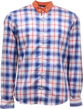 Etro Italiaans Katoenen Geruit Overhemd - Heren - Casual Overhemden - Veelkleurig - S - Katoen - Overhemden