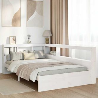 Berkfield Home Bookcase Bed without Mattress White 90x190 cm Solid Wood Pine