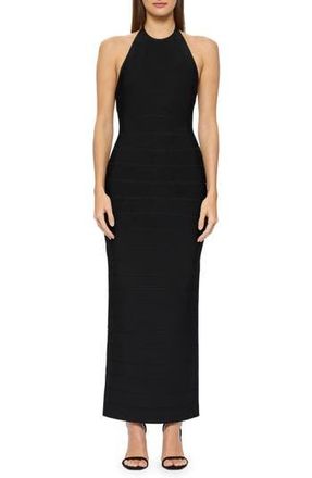 H&eacute;rve L&eacute;ger Bandage Gown in Black at Nordstrom Rack, Size Large