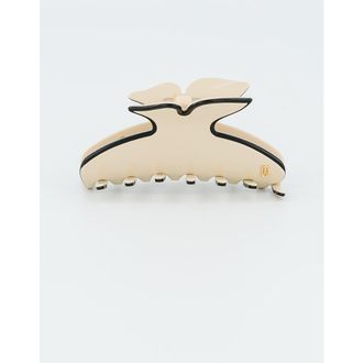 Alexandre de Paris Olympiades Medium Acetate Hair Clip in Beige at Nordstrom