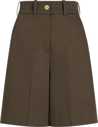 Patou gabardine bermuda shorts - Green