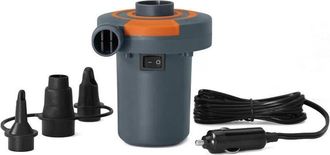 Trade Shop Trade Shop - Pompa Di Gonfiaggio Elettrica 3 Adattatori Per Valvole Accendisigari 12v 62144