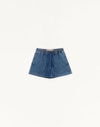 Valentino Denim Chambray Shorts Wo
