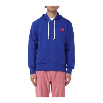 Comme Des Gar&ccedil;ons Heren, Sweatshirts & Hoodies, Blauw, Maat: XL Poliester