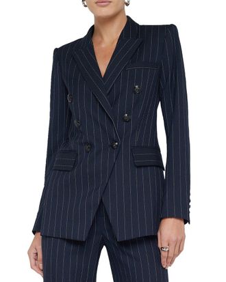 L'agence LAgence Kendi Long Double Breasted Blazer