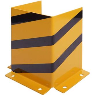 Hhg Protezione paraspigoli antiurto 955 metallo forma u magazzino garage giallo nero