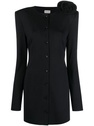 Magda Butrym floral appliqu&eacute; minidress - Black