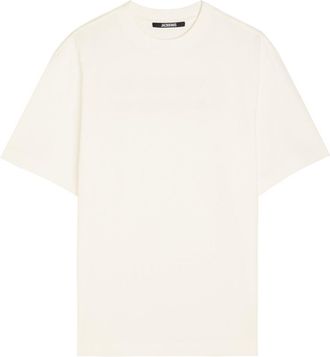 Jacquemus Le T-shirt De Collection Embroidered Cotton T-shirt - Beige - S (UK8-10 / S)