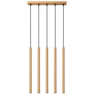 Wonderlamp L&aacute;mpara Colgante Vacu Dorado, 5 Luces