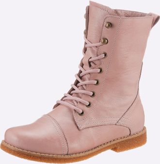 Andrea Conti Schn&uuml;rstiefelette ANDREA CONTI, Damen, Gr. 37, rosa (altrosa), Glattleder, Leder, Rindsleder, Schuhe Schn&uuml;rstiefelette