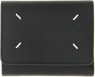 Maison Margiela Portafoglio in Pelle a Quattro Punti - - Accessories - unisex - Nero - ONE SIZE