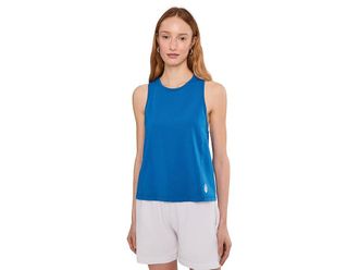 Free People Movement Hot Shot Twist Tank Top Womens Clothing Light Cobalt : LG (Womens 12-14), Elastane/Cotton