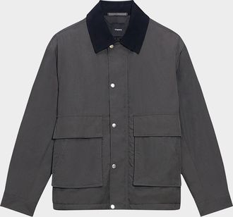 Theory Mens Tumbled Nylon Utility Blouson Jacket