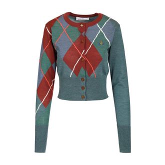 Vivienne Westwood Truien & Vesten, Dames, Veelkleurig, M, Katoen, Argyle Vest