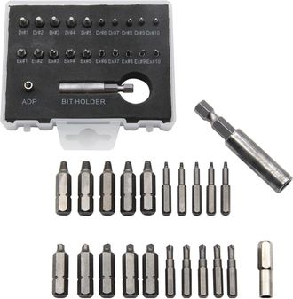 OEM Juego De 22 Extractores De Tornillos Para Tornillos Da&ntilde;ados, Que Incluye Caja De Herramientas, Soporte Magn&eacute;tico Para Puntas Y Adaptador Para Llave De