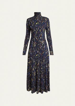 Proenza Schouler Mabel Abstract Jersey Midi Dress