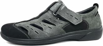 Rohde Rostock 1235 Comfort Sandaal - Heren - Schoenen - Grijs - Maat: 41 EU Leer