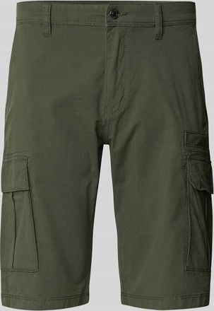 s.Oliver Black Label Relaxed Fit Cargo-Bermudas aus Baumwoll-Elasthan-Mix in Oliv, Gr&ouml;&szlig;e 31